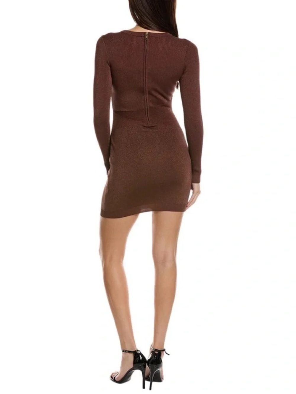 Retrofete Brown Long-Sleeve Mini Dress - Picture 2 of 6